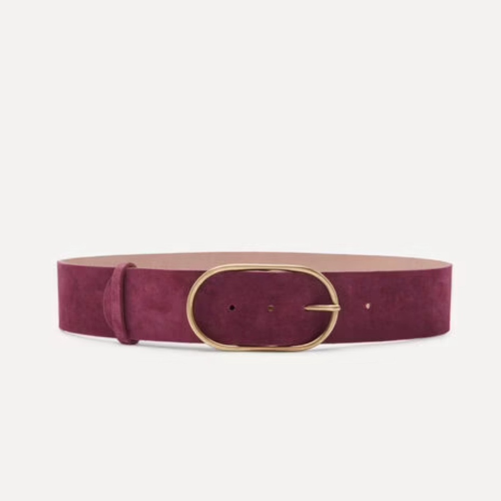 ba&sh Purple and Gold Belt with Suede Finish